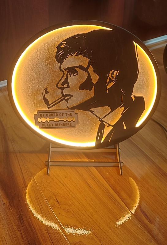 LED light Peaky Blinders poster decor lasercut