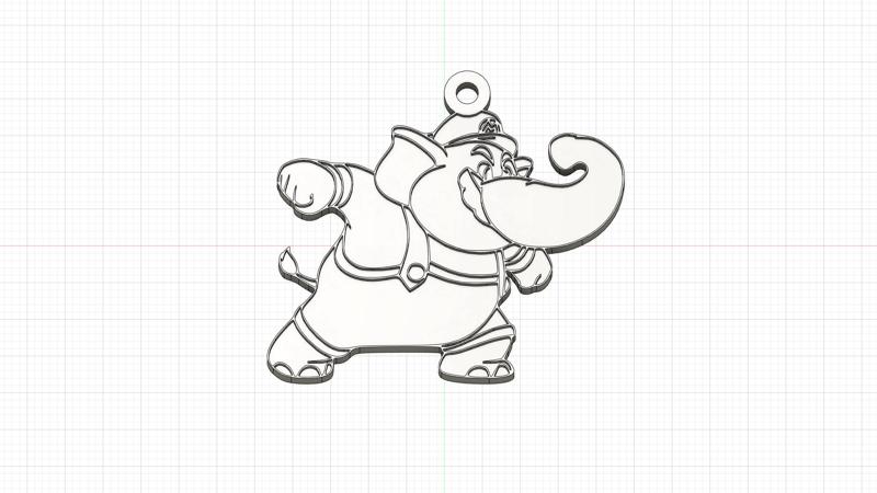 Super Mario Wonder Elephant Key Chain