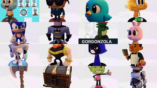 Ultimate Low Poly Cartoon Character Pack 3D Print Riging Ready 3D Model Collection