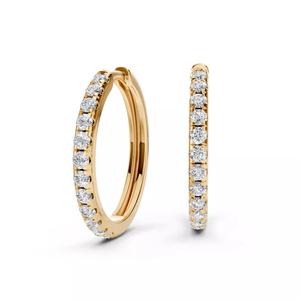 Diamond Hoops Earrings