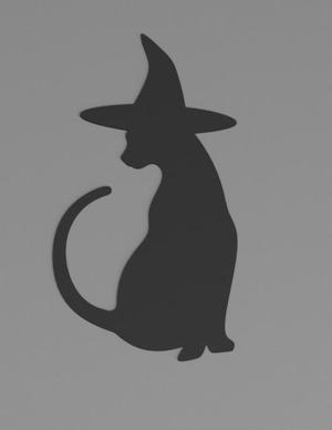 Witchy Cat Stencil
