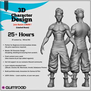 3D Character Design for beginners - تصميم شخصيه ثري دي للمبتدئين