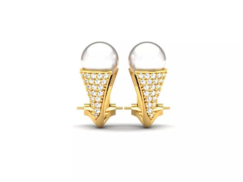 Women Earring 3dm STL OBJ FBX Render Details