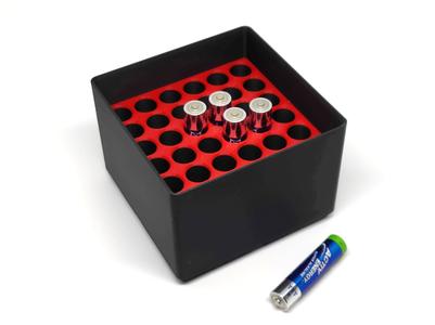 AAA 36x battery stackable box Gridfinity 2x2x8u