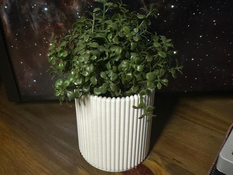 Ribbed Bathroom Organizer Cup/ Small Plant Pot