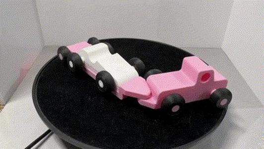 Toy Truck with Race Car and Trailer