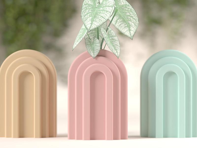 Modern Arch Vase. Propagation Vase Holder.