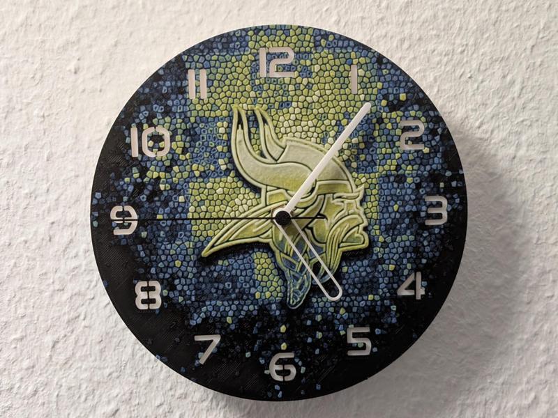 wall / desk clock Minnesota Vikings Logo