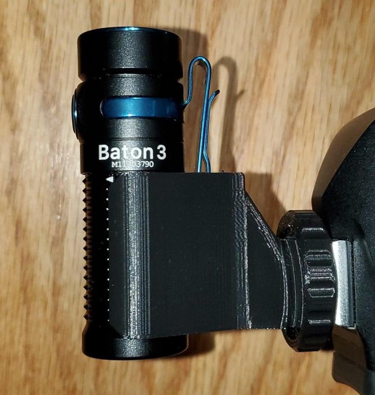 Hotshoe Mount for Baton3 Flashlight (V2)