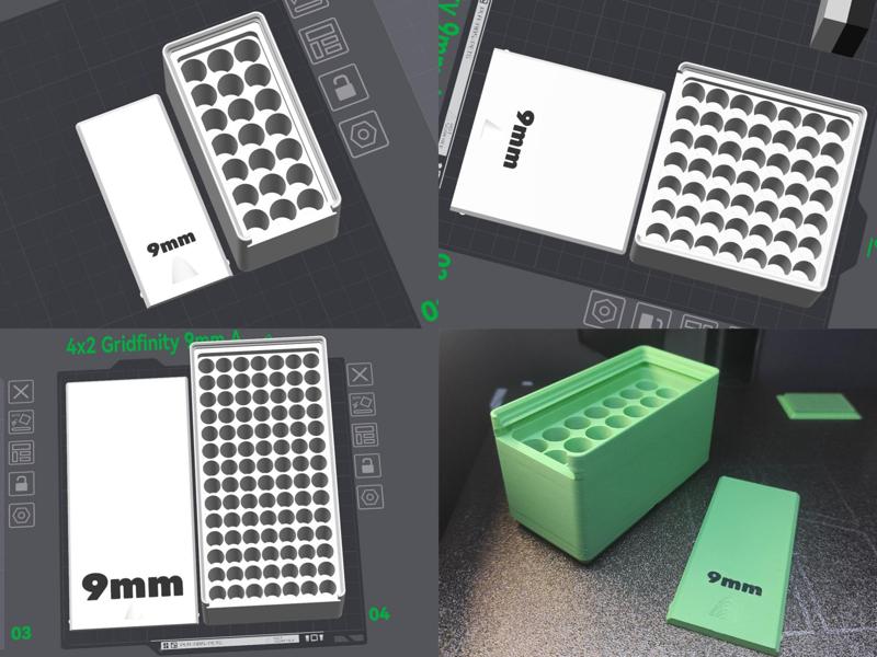 9mm Gridfinity Ammo Storage Boxes - Stackable