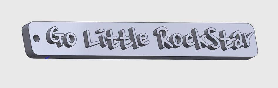 go little rockstar keychain