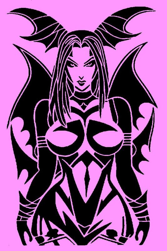 Succubus stencil 2