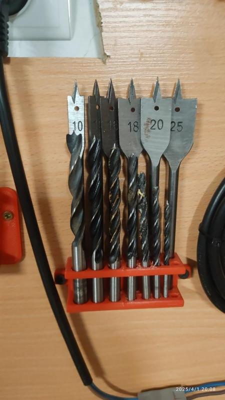 Wood drill bits organizer