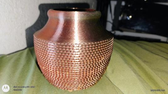 corrugated pot