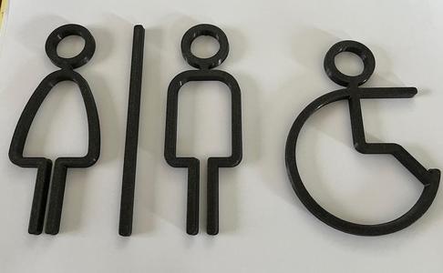 Modern Restroom Signs