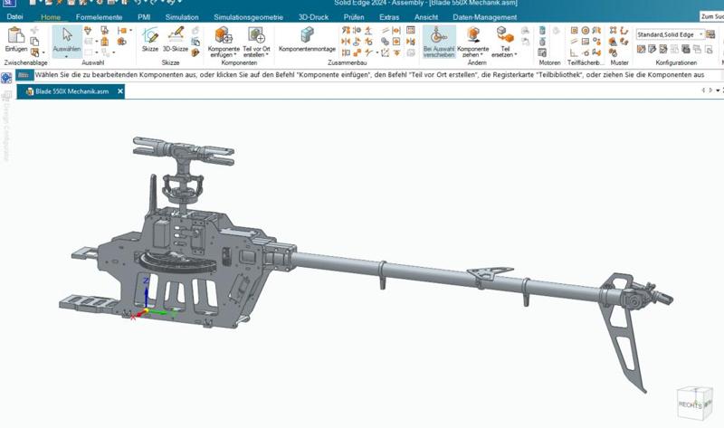 RC helicopter E-flite Blade 550X complete kit