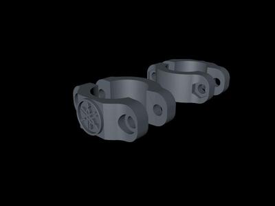 Virago 125 headlight support clamps