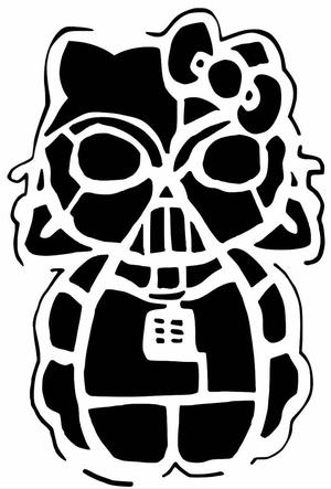 Darth Kitty stencil