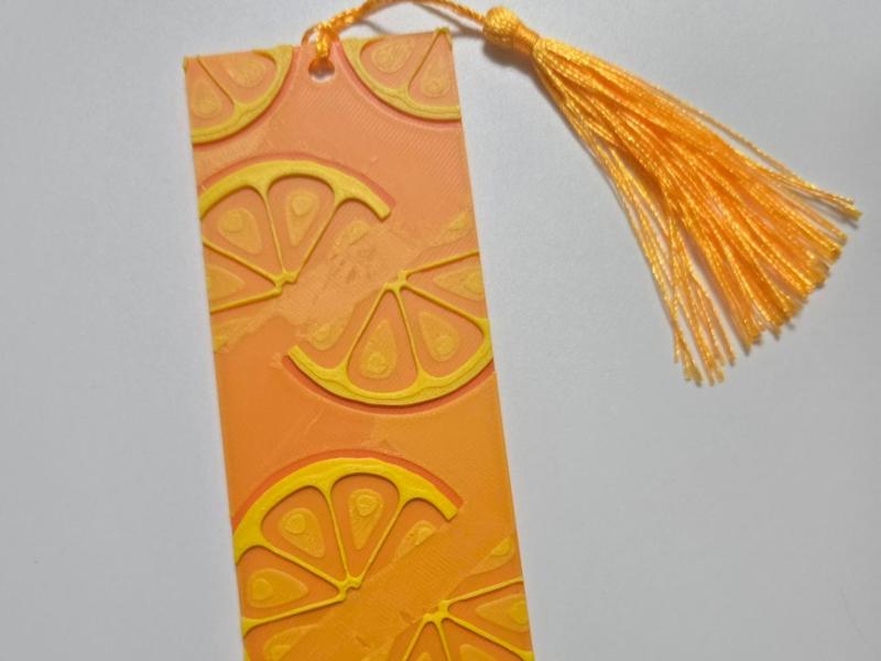 orange slice bookmark art