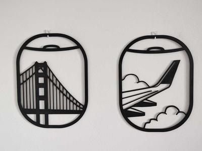 Airplane window wall art
