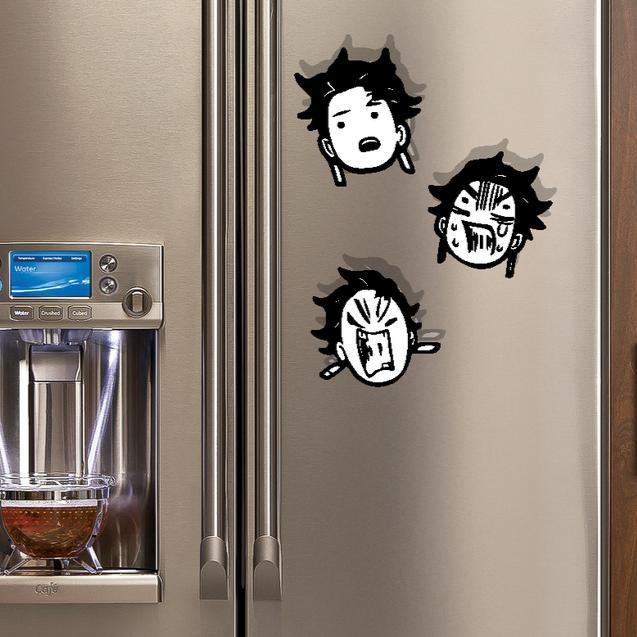 Demon Slayer Tanjiro Kamado Magnet | Decoration For Whiteboard, Refrigerator, Locker, Cabinet | Home & Kitchen Essential, Classroom Office Supplies | Anime Gifts and Collectibles