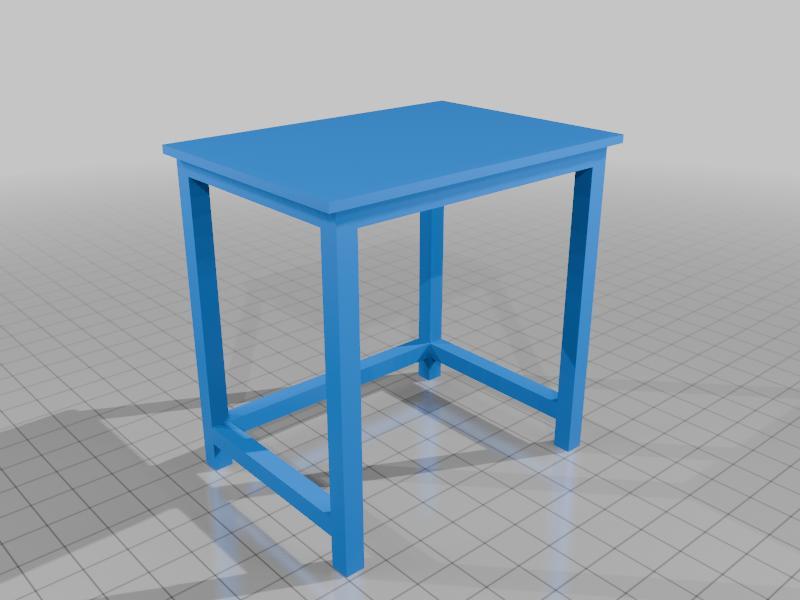 Kleine Werkbank mit Stuhl