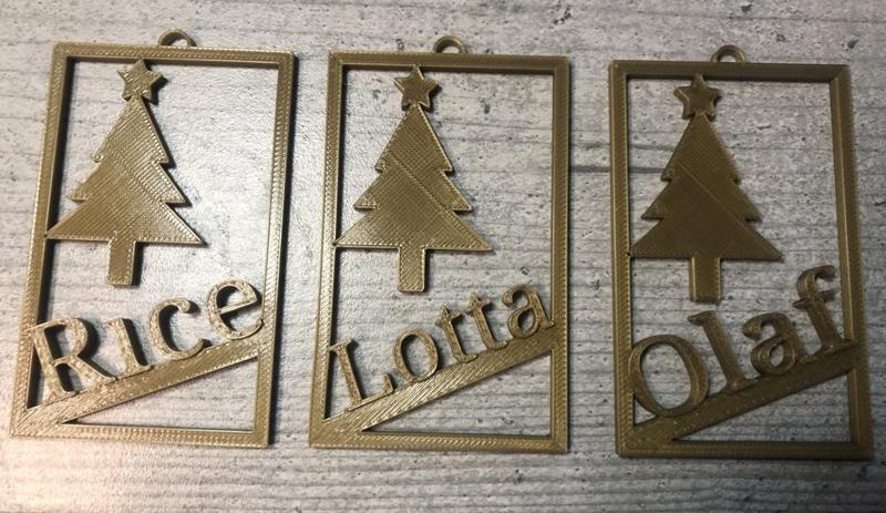 3D Weihnachtsgeschenk-Namenschild (Editierbar)