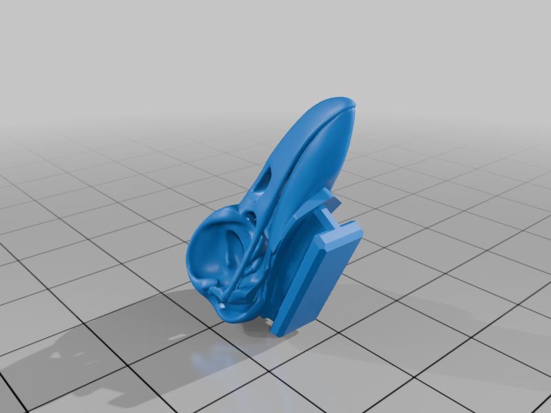 Crow Skull Hood Ornament - 3D Sets Reaper Model