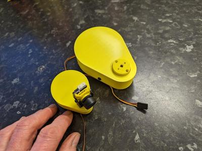 FPV camera gearbox and servo holder - 360 degree rotation