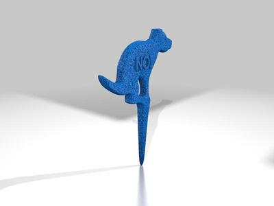 No Pooping Dog Lawn Ornament