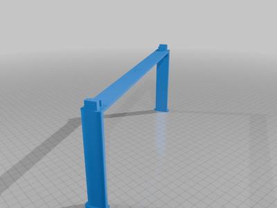 Soportes puente SCX 5 + 30mm altura extra + 82 mm anchura extra (ancho  pista 2 carriles + ancho pista 1 carril, medidas para Scalextric Pista Gris punta flecha)