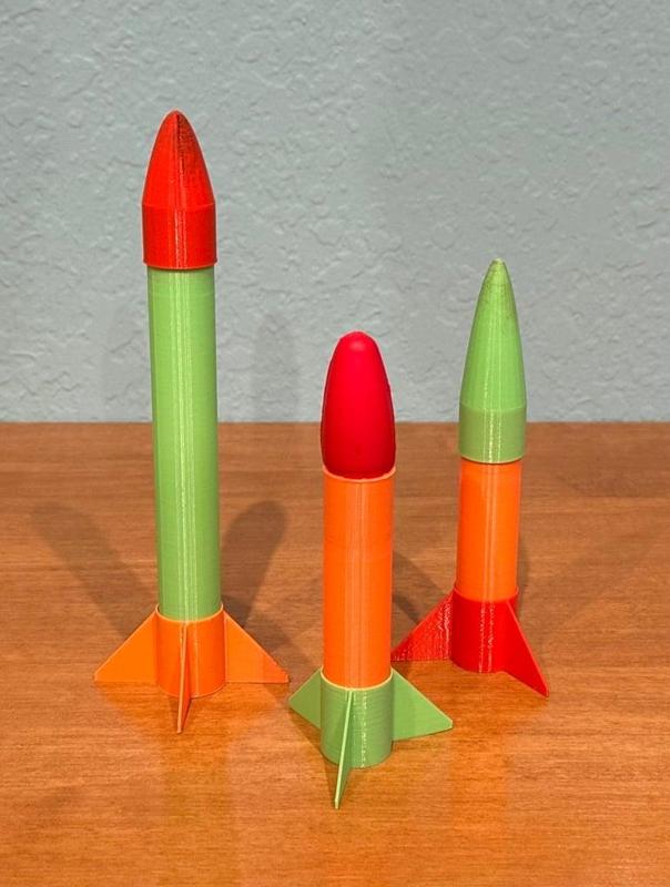 Modular 3D-Printed Air Rockets