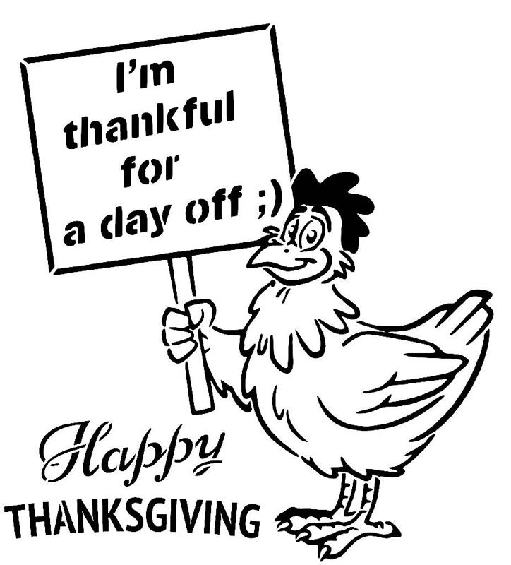 Thanks Giving Chicken stencil