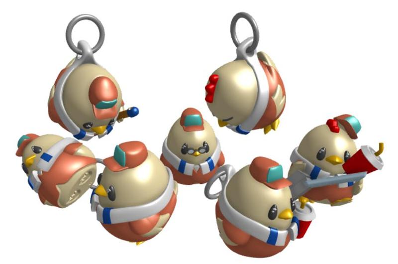 KFP Chimkins Keychains - Takanashi Kiara Hololive