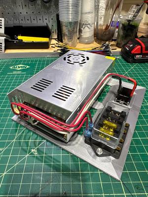 LED psu esp32 fuse block base plate