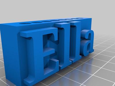 Nameplate/pencil holder - Ella