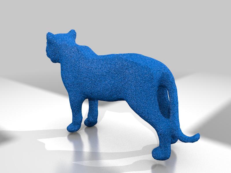 Smoothened Big Cat 3D Model 