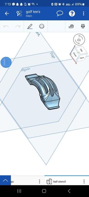 Golf ball triple track stencil