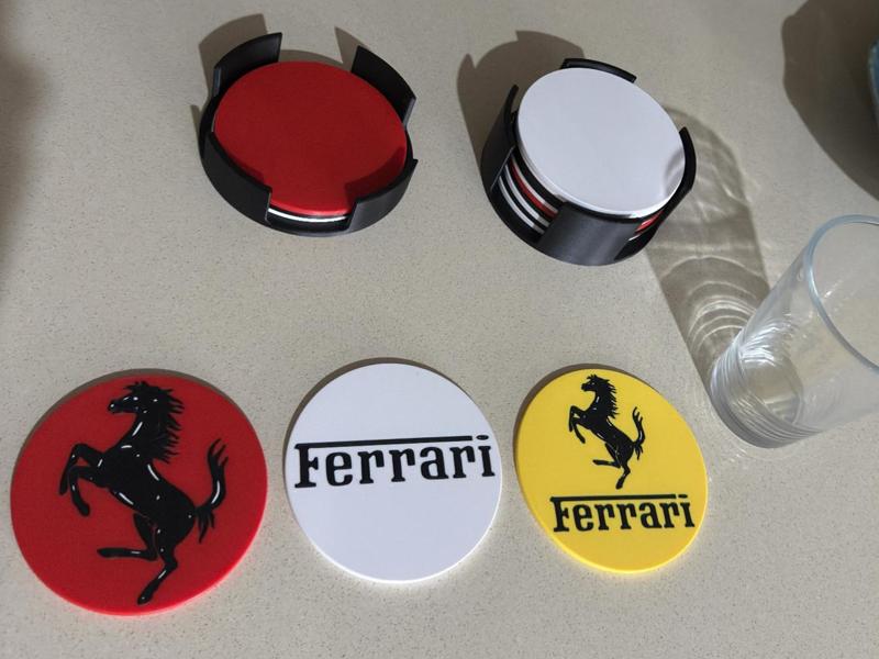 Ferrari Coaster Set With Holders