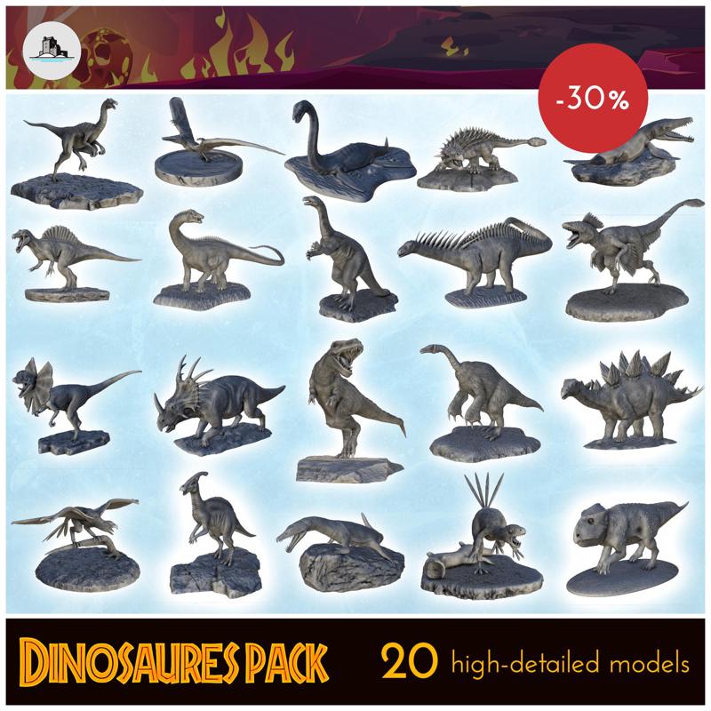 Dinosaur pack - High detailed Prehistoric animal HD Paleoart