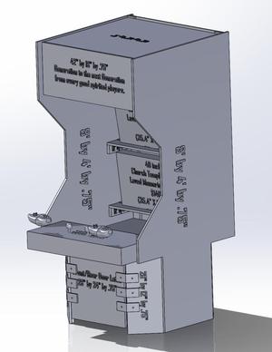 Arcade Dual Monitor Display 40' with Fan