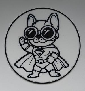French bulldog superhero coaster