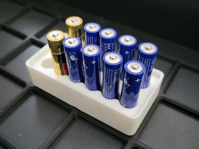 AAA Battery | Gridfinity Organizer | 12 Batteries
