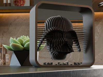 Suspended Layered Darth Vader