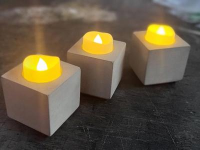 Tea Light mold for concrete or AMS waste.