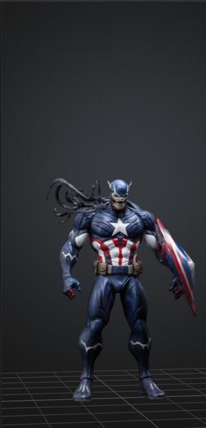 Venomized captain America