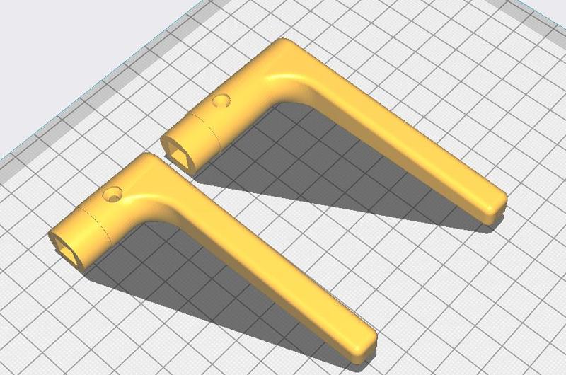 Door handle for 8mm square