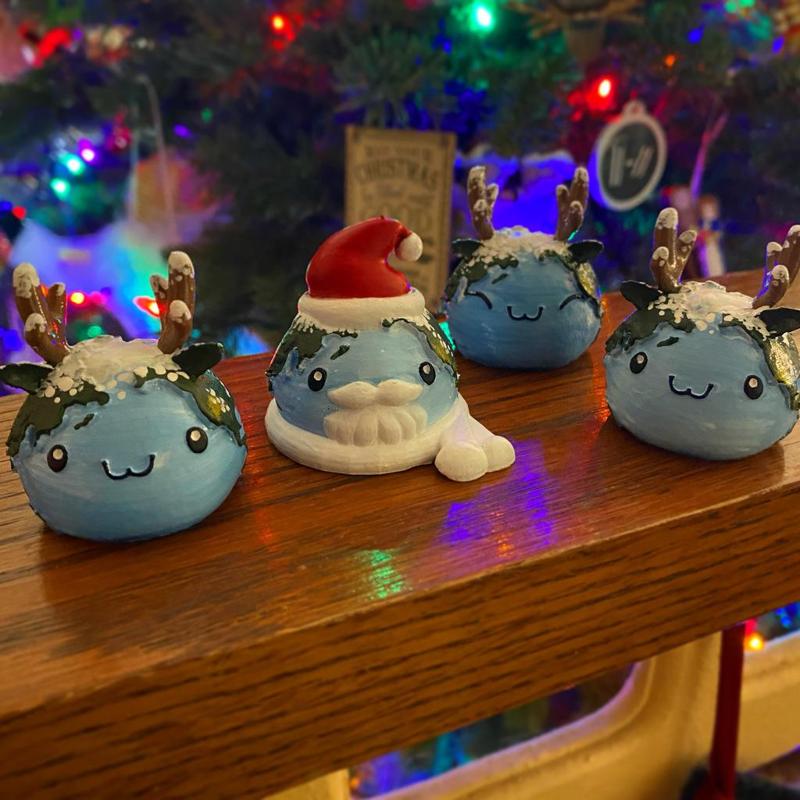 Christmas Globeys - Santa Globey and Reindeer Globey