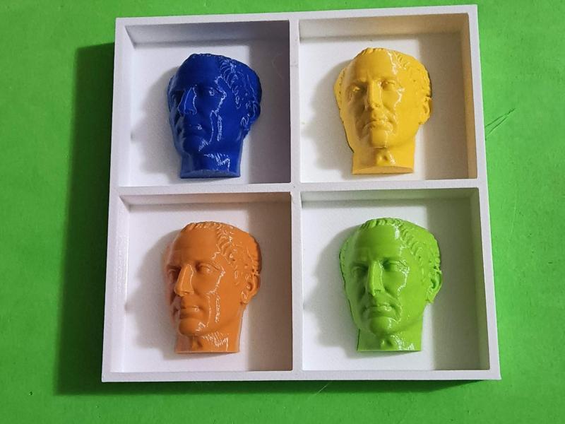 Fridge Magnet 4 Julius Caesar heads - Pop Art