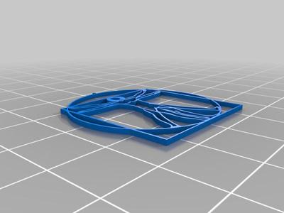 VITRUVIAN MAN , DA VINCI PENDANT